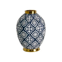 Elegant Midnight Navy Ceramic Belly Vase Luxury Co