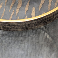 Vintage Round Serving Tray Classic with Champagne Gold Details