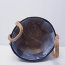 Trish V - Shape Basket with Tassels - Natural/Black Luxury Co