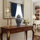 Large Hand-Painted Blue White Ginger Jar