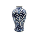 Valora Ceramic Vase Blue/White Large Luxury Co