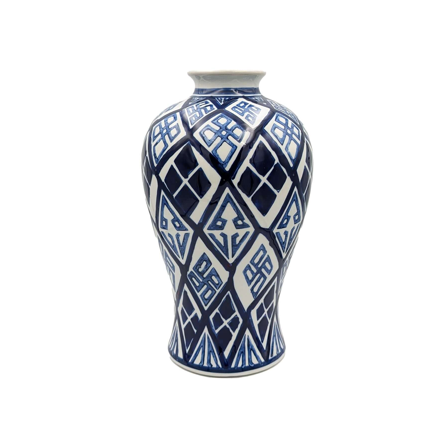 Valora Ceramic Vase Blue/White Large