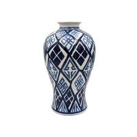 Valora Ceramic Vase Blue/White Large Luxury Co