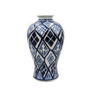 Valora Ceramic Vase Blue/White Large Luxury Co