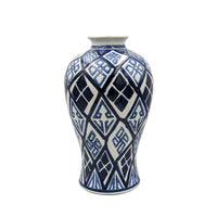 Valora Ceramic Vase Blue/White Large Luxury Co
