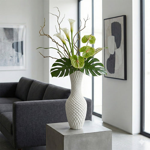 Modern 3D Geometric Ceramic Flower Vase