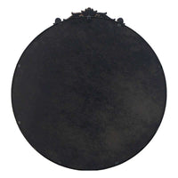 Lux Dia Round Vintage Wall Mirror - Black Luxury Co