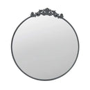 Lux Dia Round Vintage Wall Mirror - Black Luxury Co