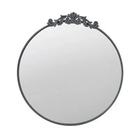 Lux Dia Round Vintage Wall Mirror - Black Luxury Co