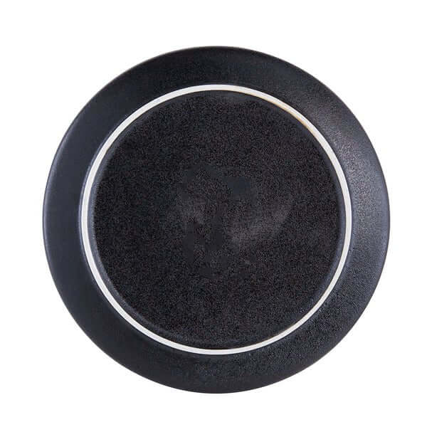 Wabi - Sabi Small Ceramic Plate Black/Gold Luxury Co