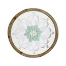 Carved Wood Round Wall Art Frame 70cm