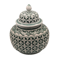 Green & White Zara Hunter Ginger Jar Luxury Co