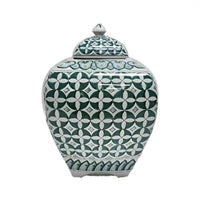 Green & White Zara Hunter Temple Jar Luxury Co